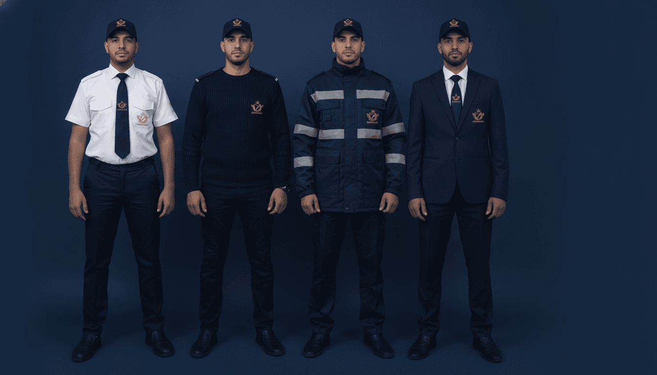 Tenues officielles White Static Group portées par les agents d'accueil